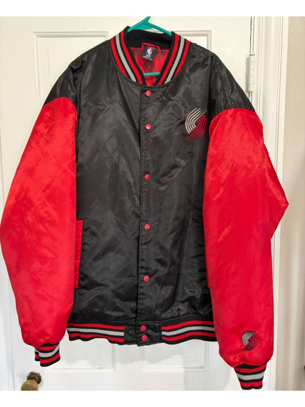 VTG UNK NBA Signature Series Portland Trail Blazers Jacket Satin 3XL Y2K